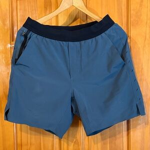 Men's Ten Thousand Gray-Blue Athletic Shorts